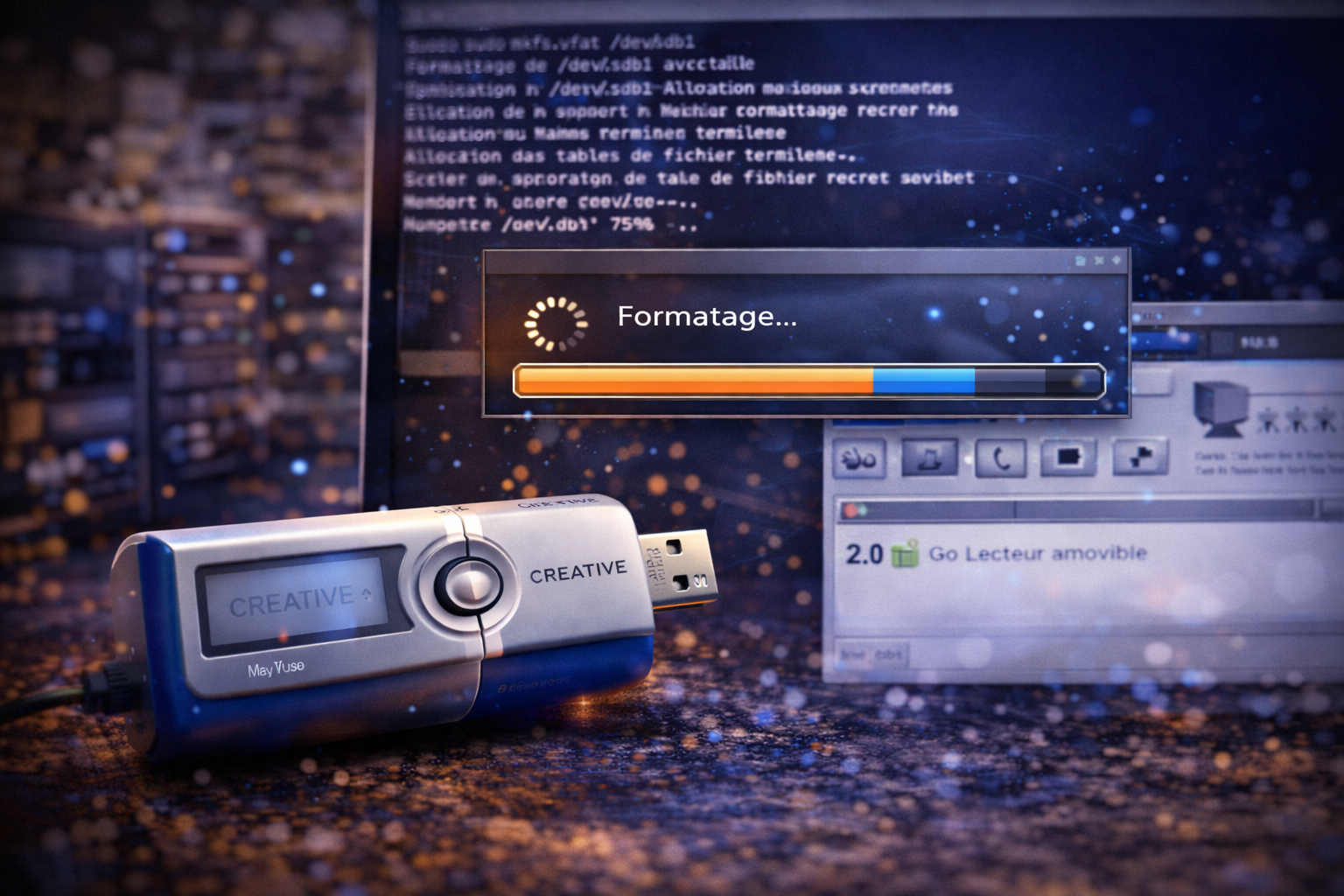 Formater son Creative Muvo sous Linux