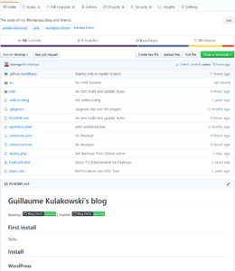 La page GitHub du blog