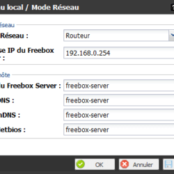Freebox - Mode Réseau - Routeur