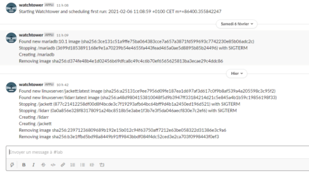 Notification de Watchtower dans Slack