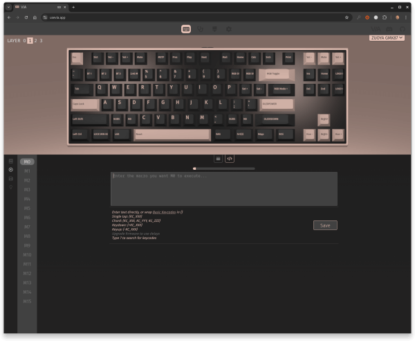 Zuoya GMK87 - Macro 0