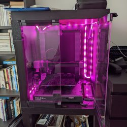 Le caisson avec les lumières LED