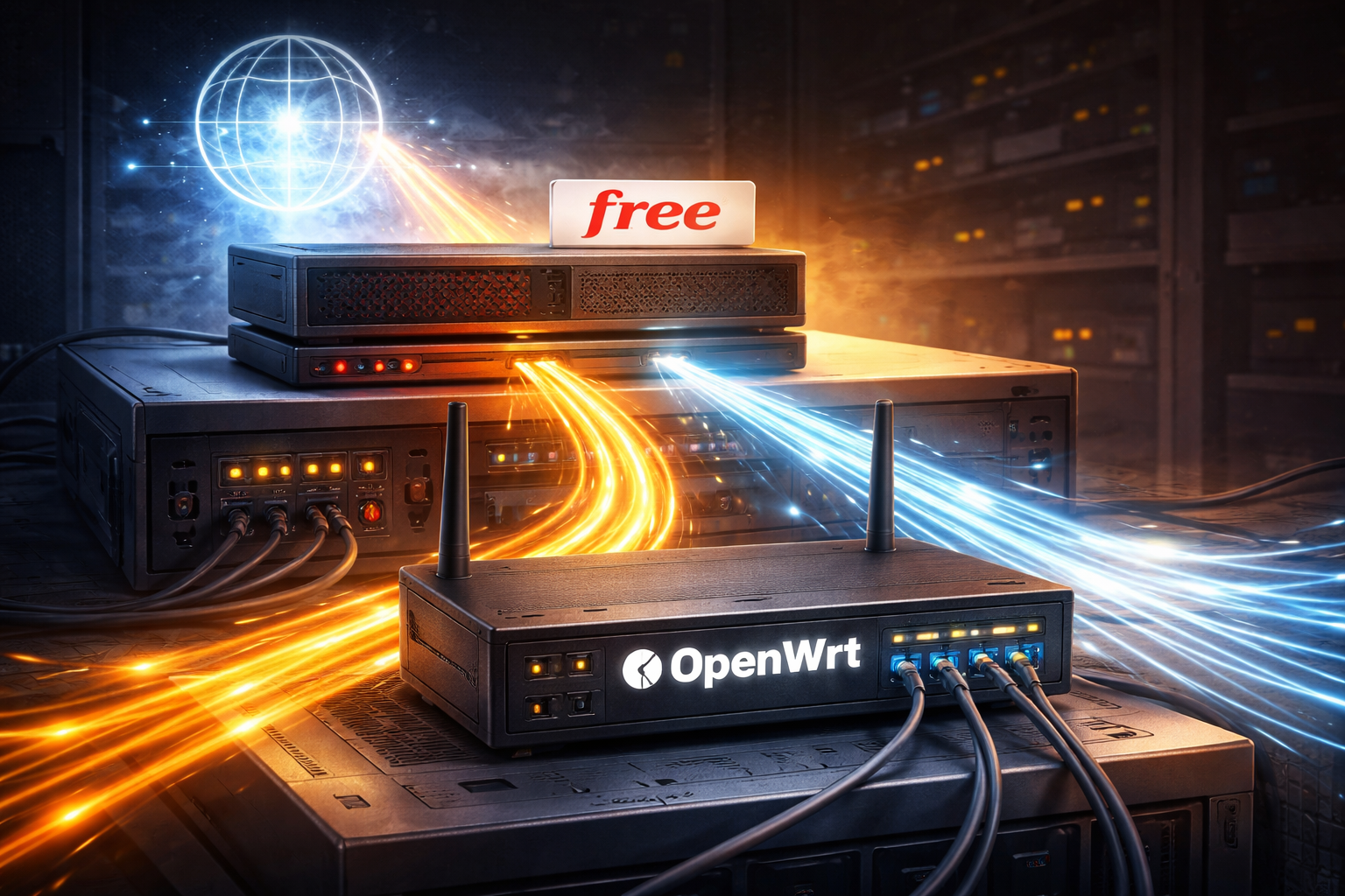 OpenWRT derrière une Freebox: IPv6, DMZ et Bridge