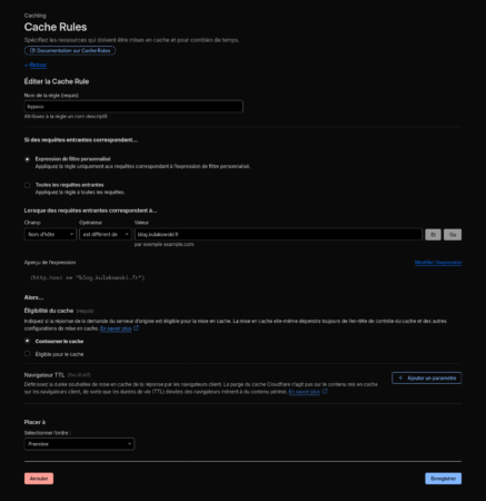 Cloudflare: Cache Rules