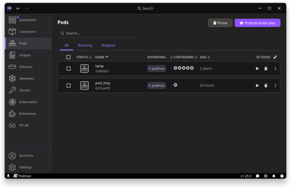 Manage Podman and other container engines from a single UI